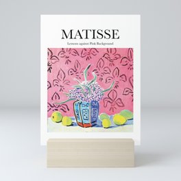 Matisse - Lemons against Pink Background Mini Art Print