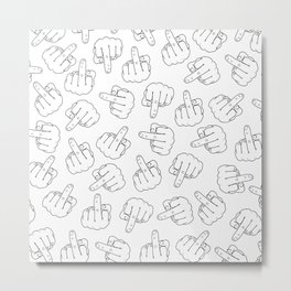 Middle Fingers Pattern 1 Metal Print