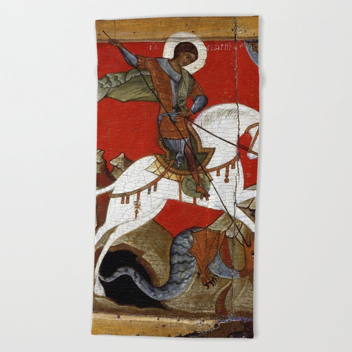 The Miracle of Saint George and the Dragon Beach Towel