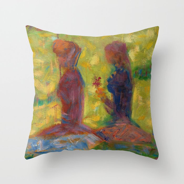 Study of Figures for La Grande Jatte by Georges Seurat Throw Pillow