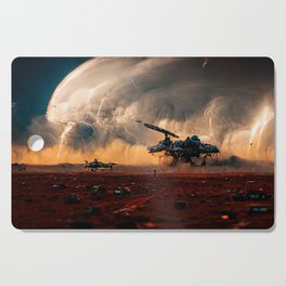 Landing on a new planet Cutting Board