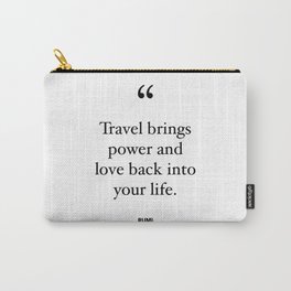 Power & Love | Black & White Carry-All Pouch