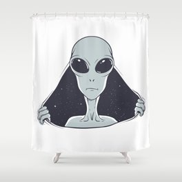 Alien invasion what Shower Curtain
