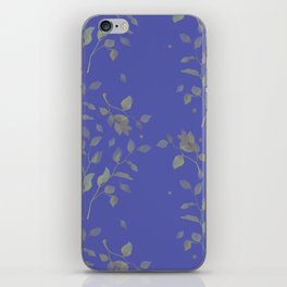 Rose Stems and Leaves on Lavender Field iPhone Skin