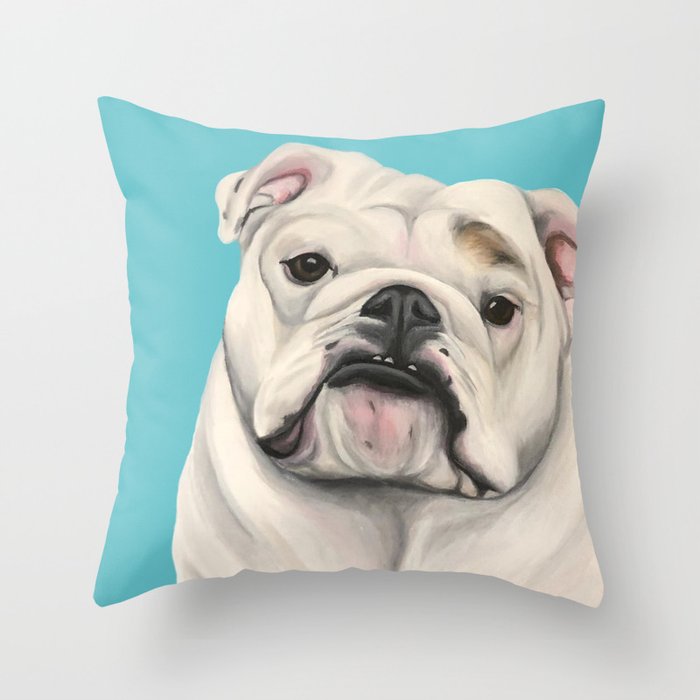 Bulldog throw pillow sales