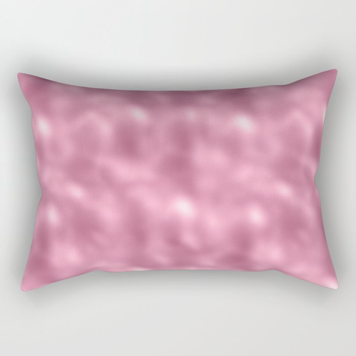 Glam Pink Metallic Texture Rectangular Pillow