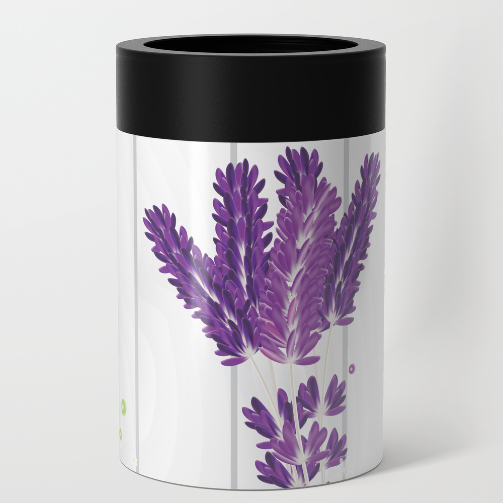 Lavender Sprigs Can Cooler by patricia1
