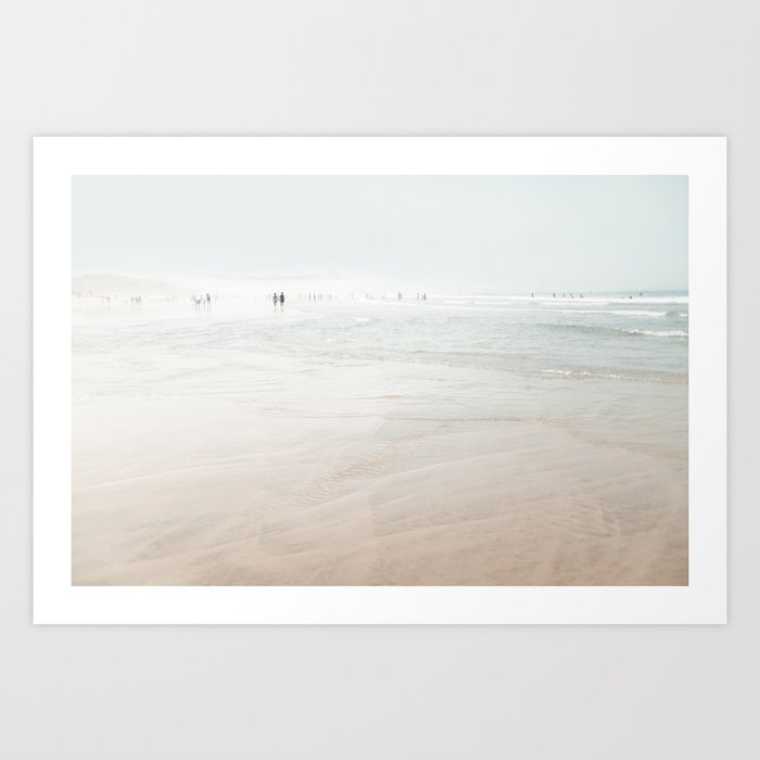 At The Beach (six) - minimal beach series - ocean sea photography by Ingrid Beddoes Art Print