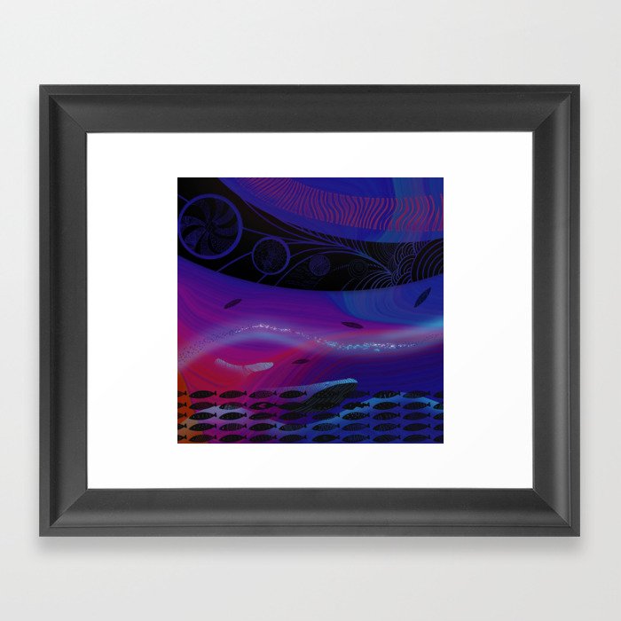 Zen Whale Framed Art Print