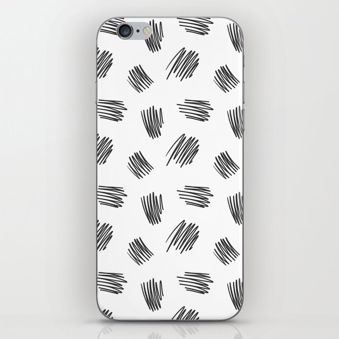 Scribbles (Black and White) iPhone Skin