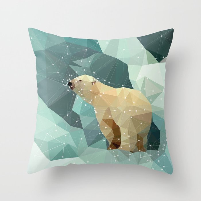 eddie bauer cozy polar bear throw pillow