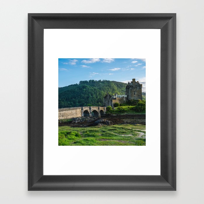 Great Britain Photography - Castle Among The Green Majestic Landscape  Framed Art Print