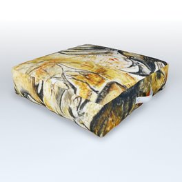 Panel of Rhinos // Chauvet Cave Outdoor Floor Cushion