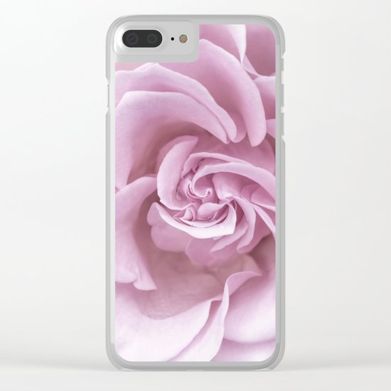 Pink Heart of a rose Roses Flowers Clear iPhone Case