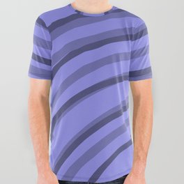Very Peri Imperfect Rainbow Arch Lines All Over Graphic Tee