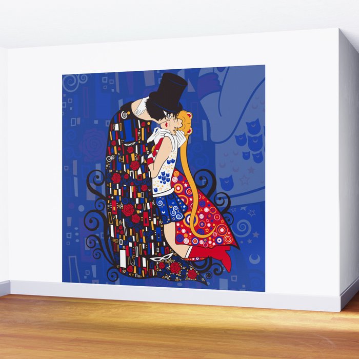 Anime Manga Sailor Moon And Klimt Inspired Moonlight Romance Wall