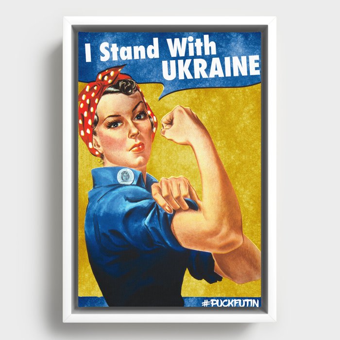 I Stand With UKRAINE Framed Canvas