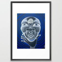 Dark Moon Mask Framed Art Print