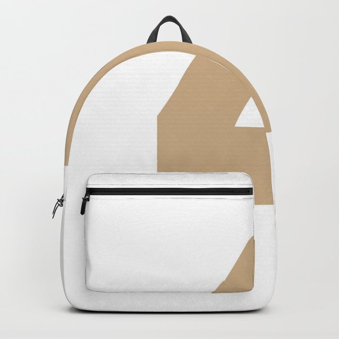 4 (Tan & White Number) Backpack