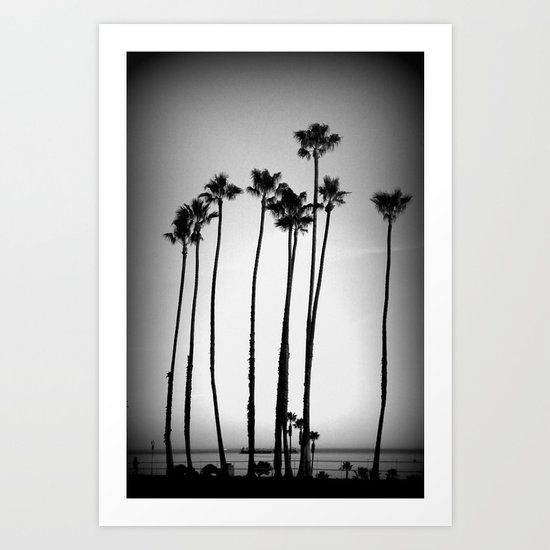 palm trees land Art Print