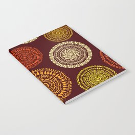African Round Ethnic Mandala Tribal Design Notebook