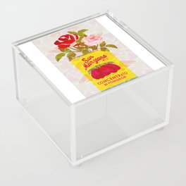 Tomato Tin Can Floral Bouquet - Yellow Acrylic Box