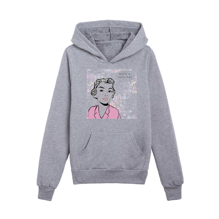 Woman in retro style - series 1a Kids Pullover Hoodie