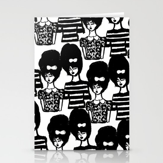 Bouffant Girls Stationery Cards