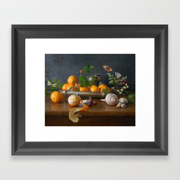 Still Life with Clementines Framed Art Print