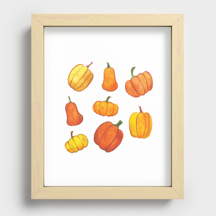 Pumpkins Recessed Framed Print