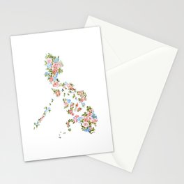 Let Hope Bloom-Philippine Map-Roses Stationery Cards