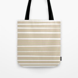 Earthy Abstract Horizontal Stripes Boho Pattern Tote Bag