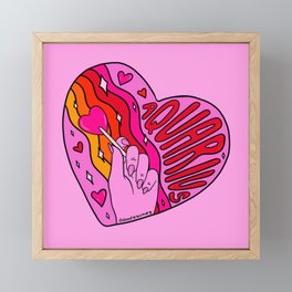 Aquarius Valentine Framed Mini Art Print
