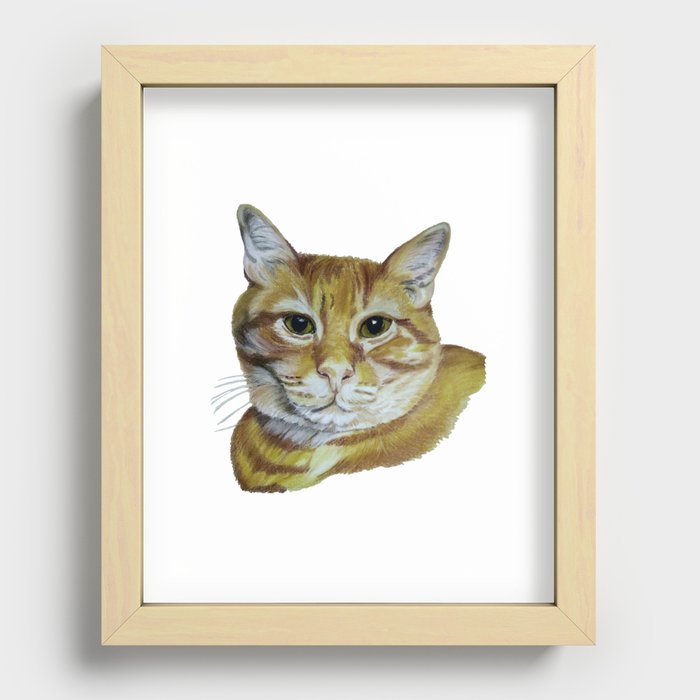 Golden Cat Placido Recessed Framed Print