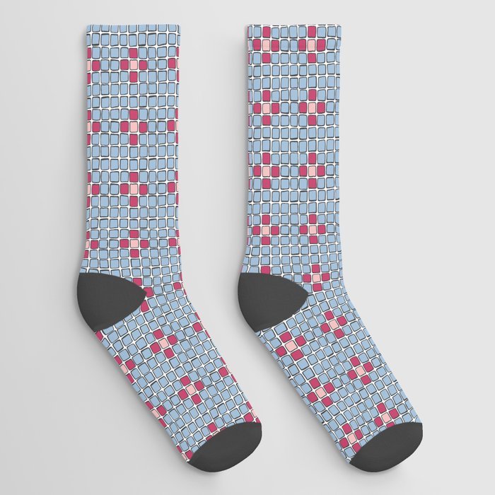 Tiny Flower Tiles Socks