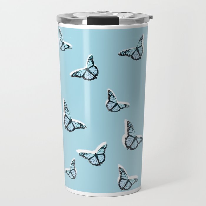 Blue Butterflies Travel Mug