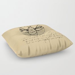 Da Vinci's Vitruvian Roach Floor Pillow