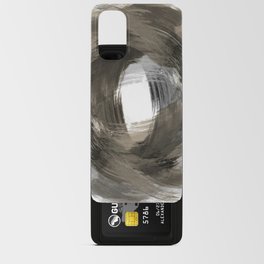 Beige and Grey Modern Abstract Brushstroke Painting Vortex Android Card Case