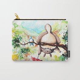 "Turn round" Carry-All Pouch | Ink, Watercolor, Ghibliparody, Colorful, Hayaomiyazaki, Comic, Landscape, Painting, Pastiche, Myneighbor 