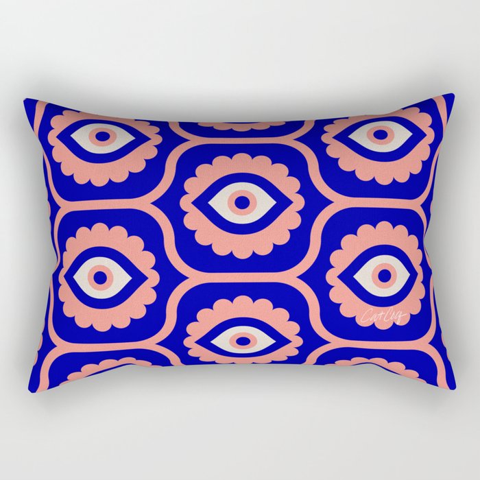 Eye Frames – Blue & Pink Rectangular Pillow