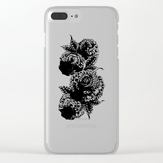 Four Roses Clear iPhone Case