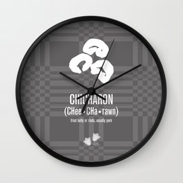 Chicharon (fried pork belly or rinds) Wall Clock