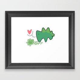 stegosaur-love Framed Art Print