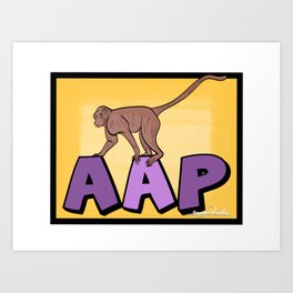 AAP-Monkey By Art In The Garage Art Print