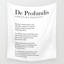 De Profundis - Christina Rossetti Poem - Literature - Typography Print 2 Wall Tapestry