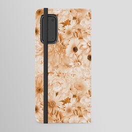 yellow ochre floral bouquet aesthetic cluster Android Wallet Case