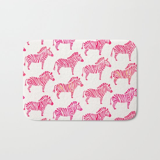 Zebras – Pink Palette Bath Mat
