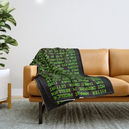 Fitter Happier More Productive Throw Blanket