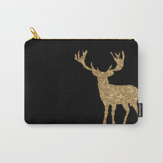 Sparkling golden deer - Wild Animal Animals on #Society6 Carry-All Pouch