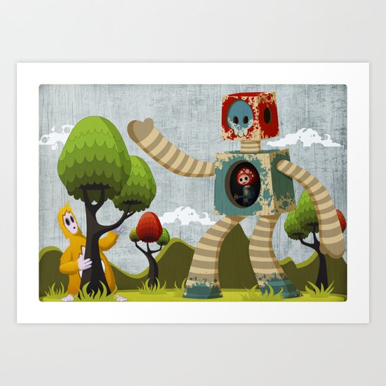 Woody Mecha Art Print